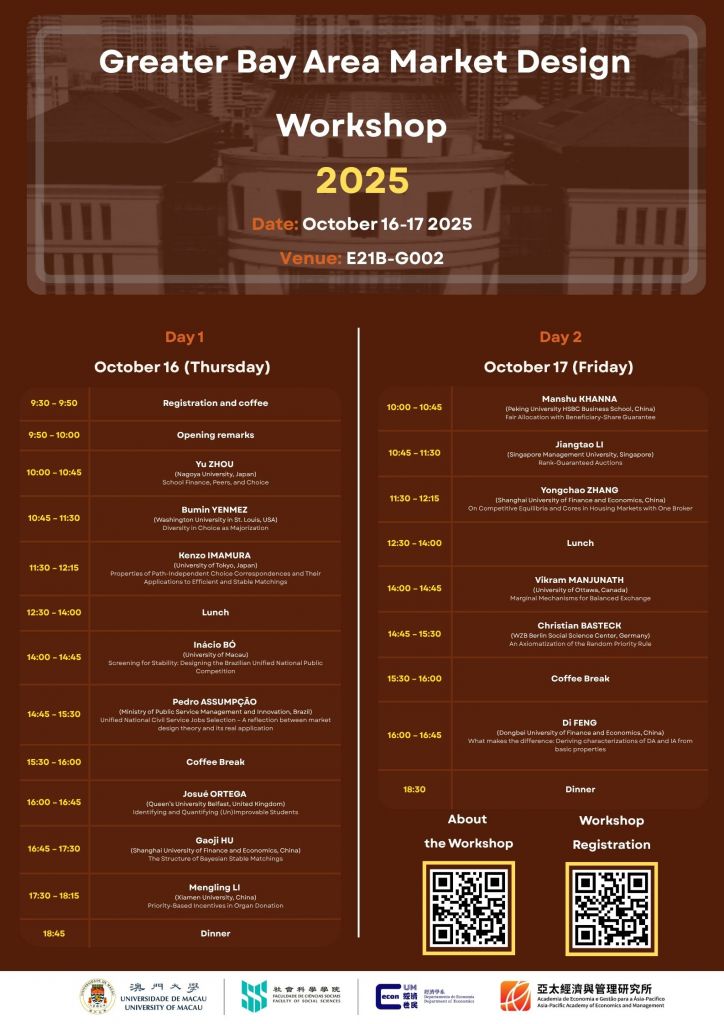 Greater Bay Area Market Design Workshop 2025 Poster