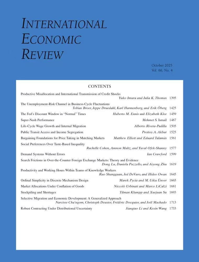 International economic review 2025